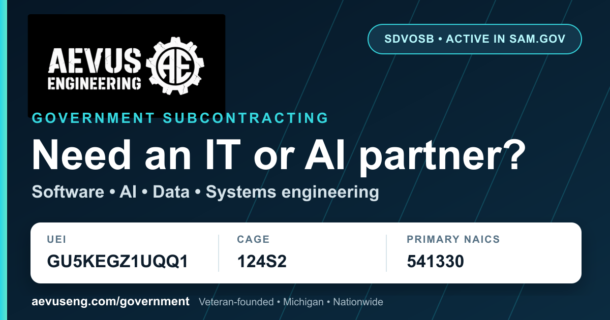 Government & Defense Capabilities | AEVUS Engineering