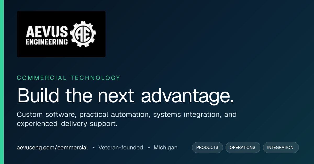 Commercial Technology and Management Consulting | AEVUS Engineering